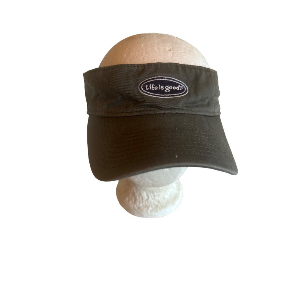 Life is Good Khaki Green Adjustable Visor